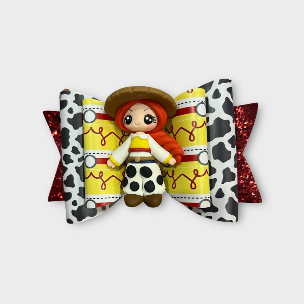 Toy Story Disney Pixar New Jessie Handmade Clay Bow Hair Clip